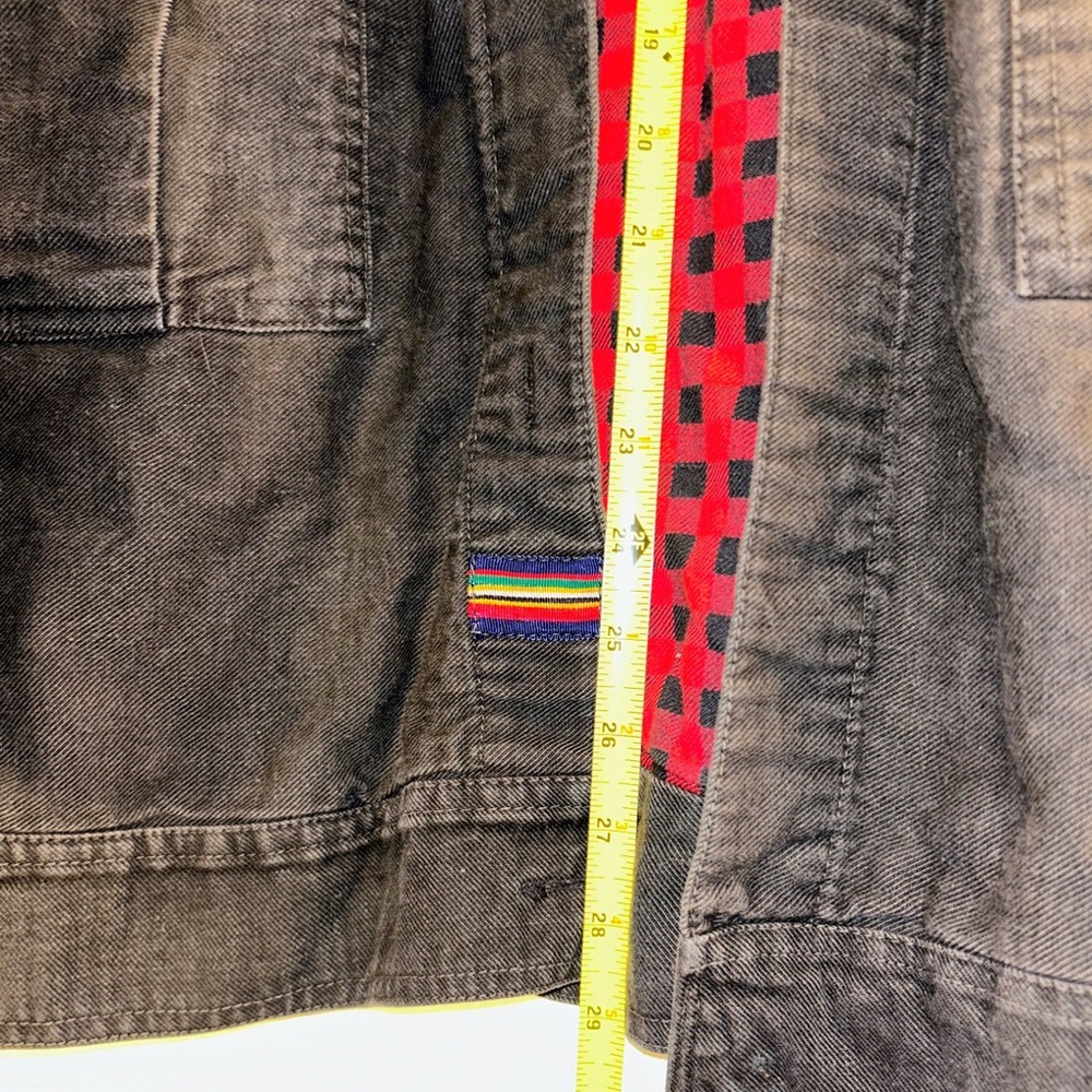 Ultra Pink Black Cotton Field Jacket with Red Check Lining - Picture 5 of 10